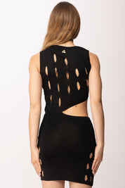 Akep Abito Mini Traforato con Cut-out VSKD13305 NERO