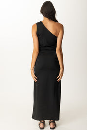 Khloe Femme Abito Monospalla con Accessorio Gioiello NERO