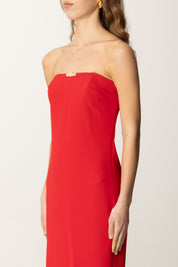 Elisabetta Franchi Abito Red Carpet con Dettaglio Gioiello ABR4652E2 RED PASSION