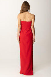Elisabetta Franchi Abito Red Carpet con Dettaglio Gioiello ABR4652E2 RED PASSION