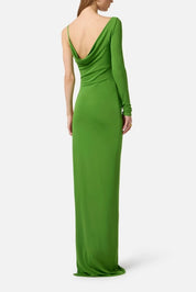 Elisabetta Franchi Abito Red Carpet con Inserto Trasparente Al Fianco ABR4762E2 ALOE