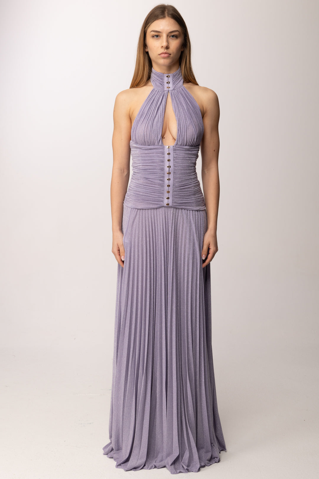 Elisabetta Franchi Abito Red Carpet In Jersey Lamé ABR1861E2 LILLA