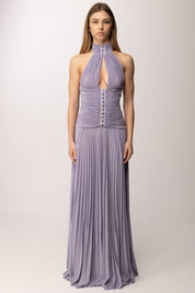 Elisabetta Franchi Abito Red Carpet In Jersey Lamé ABR1861E2 LILLA
