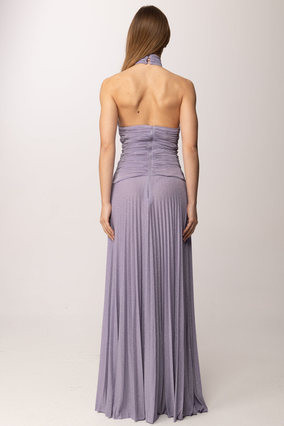 Elisabetta Franchi Abito Red Carpet In Jersey Lamé ABR1861E2 LILLA