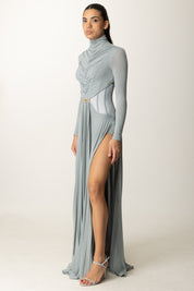 Elisabetta Franchi Abito Red Carpet In Jersey Lurex ABR1256E2 STARLIGHT