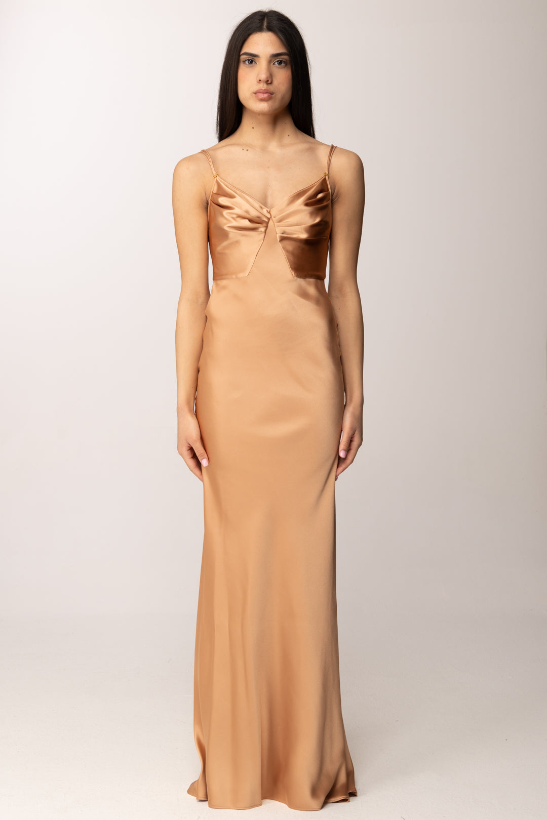 Elisabetta Franchi Abito Red Carpet In Raso ABR3362E2 SUEDE