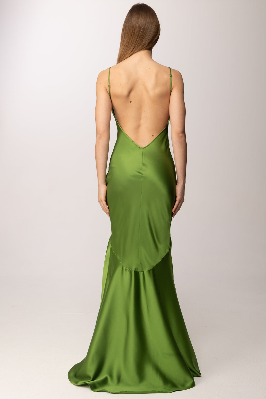 Elisabetta Franchi Abito Red Carpet In Raso ABR3462E2 ALOE