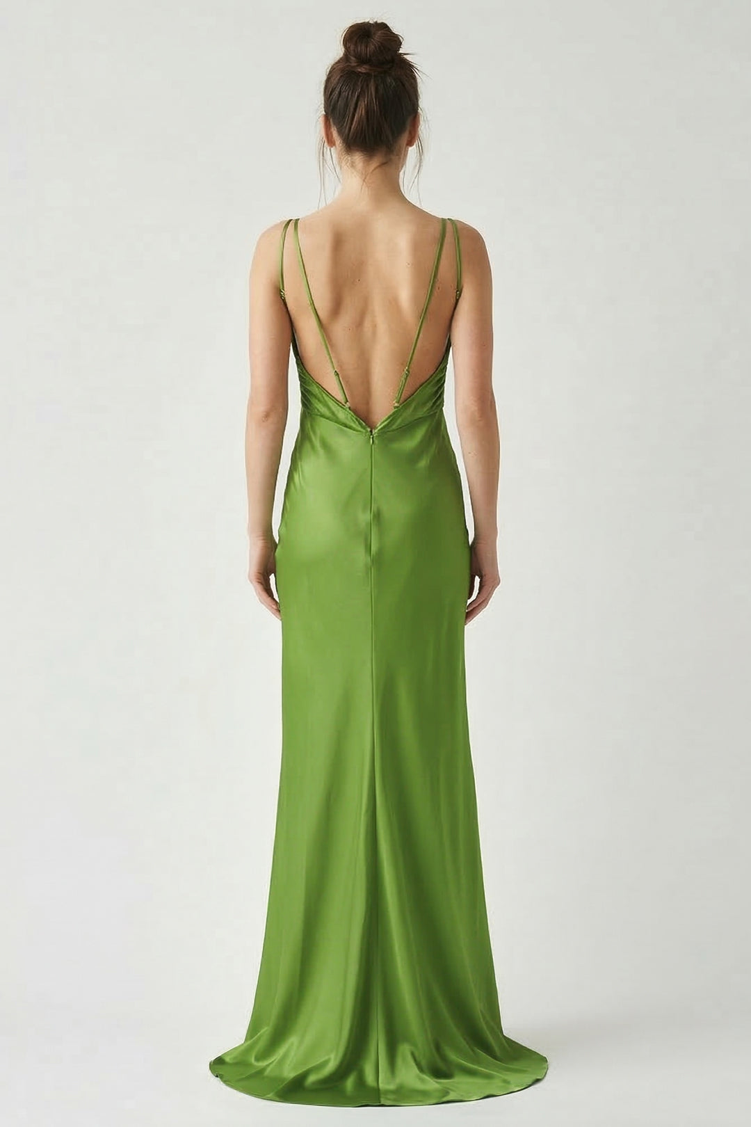 Elisabetta Franchi Abito Red Carpet In Satin con Scollo Drappeggiato ABR3362E2 ALOE