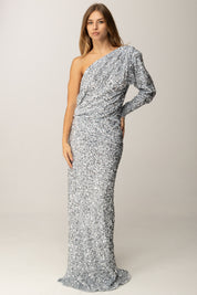 Elisabetta Franchi Abito Red Carpet Monospalla Full Paillettes ABR3457E2 STARLIGHT