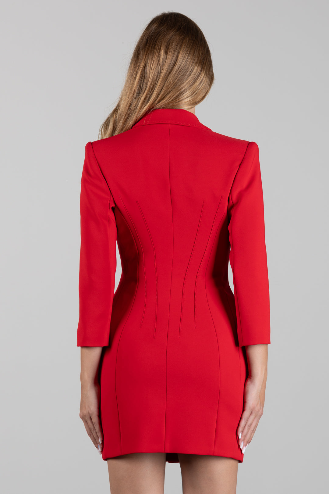 Elisabetta Franchi Abito Robemanteau In Crêpe Leggero Doppio Petto AB98066E2 RED PASSION