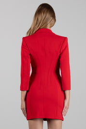 Elisabetta Franchi Abito Robemanteau In Crêpe Leggero Doppio Petto AB98066E2 RED PASSION