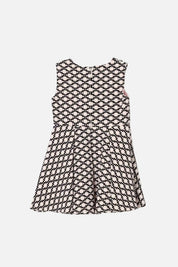 Elisabetta Franchi Bambina Abito Smanicato con Monogramma All Over EGAB2410GA039.D596
