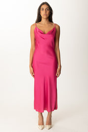 Khloe Femme Abito Sottoveste con Spacco FUXIA