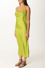 Khloe Femme Abito Sottoveste con Spacco IGUANA