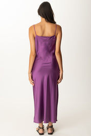 Khloe Femme Abito Sottoveste con Spacco VIOLA