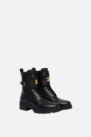 Elisabetta Franchi Bambina Anfibi con Fibbia e Logo F4A5-E0719-1251999- NERO