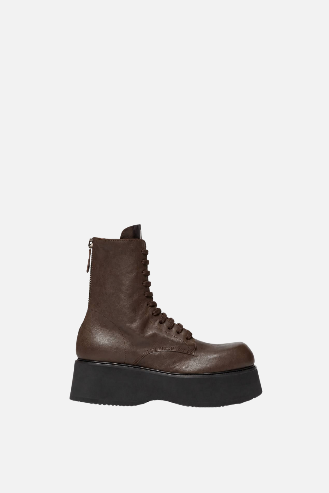 Aniye By Anfibi London In Pelle con Platform e Lacci 1A1271 CHOCO :AI26