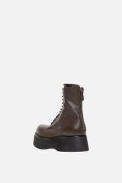 Aniye By Anfibi London In Pelle con Platform e Lacci 1A1271 CHOCO :AI26