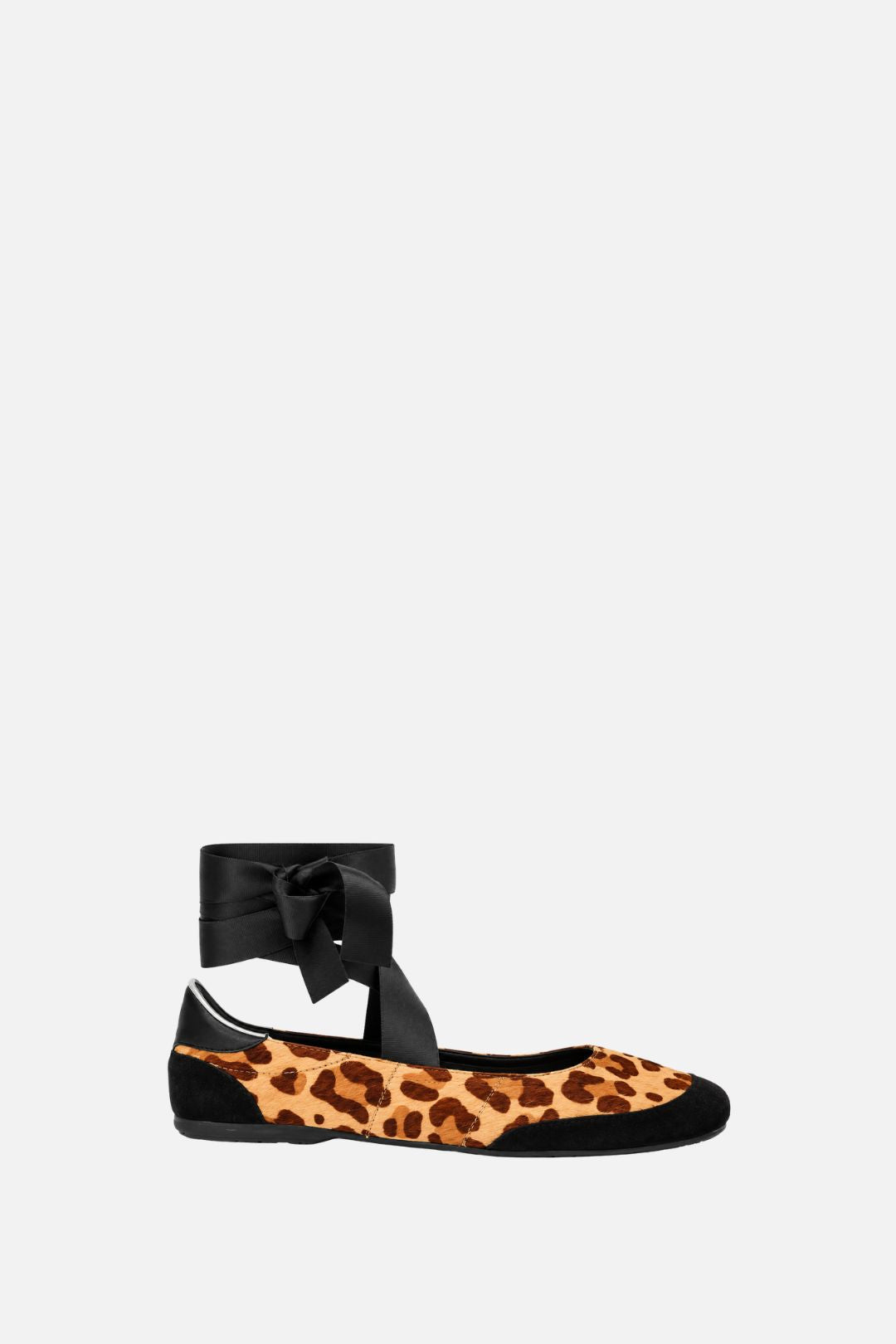 Patrizia Pepe Ballerina Dancing In Cavallino Leopardato con Lacci 8Z0000 L056 BEIGE/BLACK