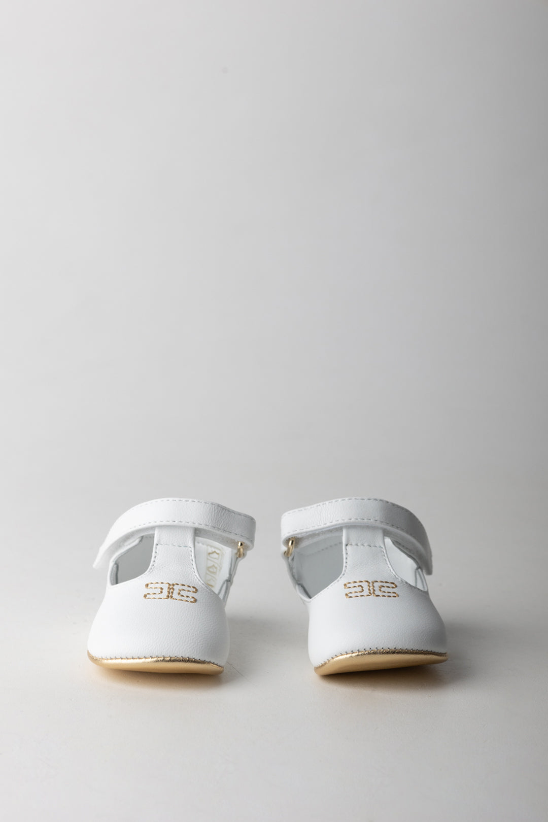 Elisabetta Franchi Bambina Ballerine con Cinturino e Logo Ricamato F0A3-E0460-1731B093 IVO WHIT/G