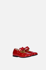 Elisabetta Franchi Bambina Ballerine In Pelle Verniciata con Logo F1A3-E0617-0286R015 RED PASSIO