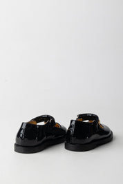 Elisabetta Franchi Bambina Ballerine In Vernice con Cinturino Singolo Logo F1A3-E0370-0286930- BLACK