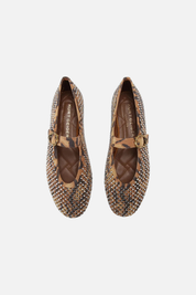 Kurt Geiger Ballerine Mayfair con Strass Animalier 2656346209 CAMEL/OTH