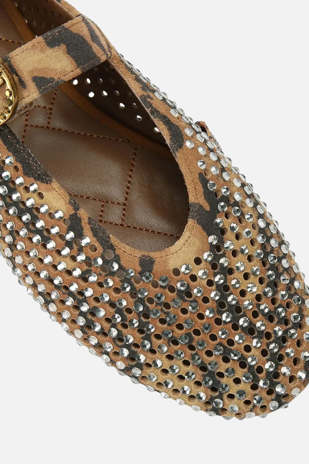 Kurt Geiger Ballerine Mayfair con Strass Animalier 2656346209 CAMEL/OTH