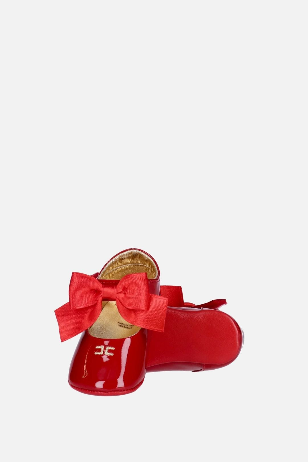 Elisabetta Franchi Bambina Ballerine Vernice con Fiocco In Raso F0A3-E0610-1855R015 RED PASSIO