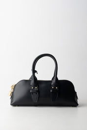 Pinko Bauletto In Pelle Liscia con Doppio Manico NERO LIMOUSINE - MATT GOLD