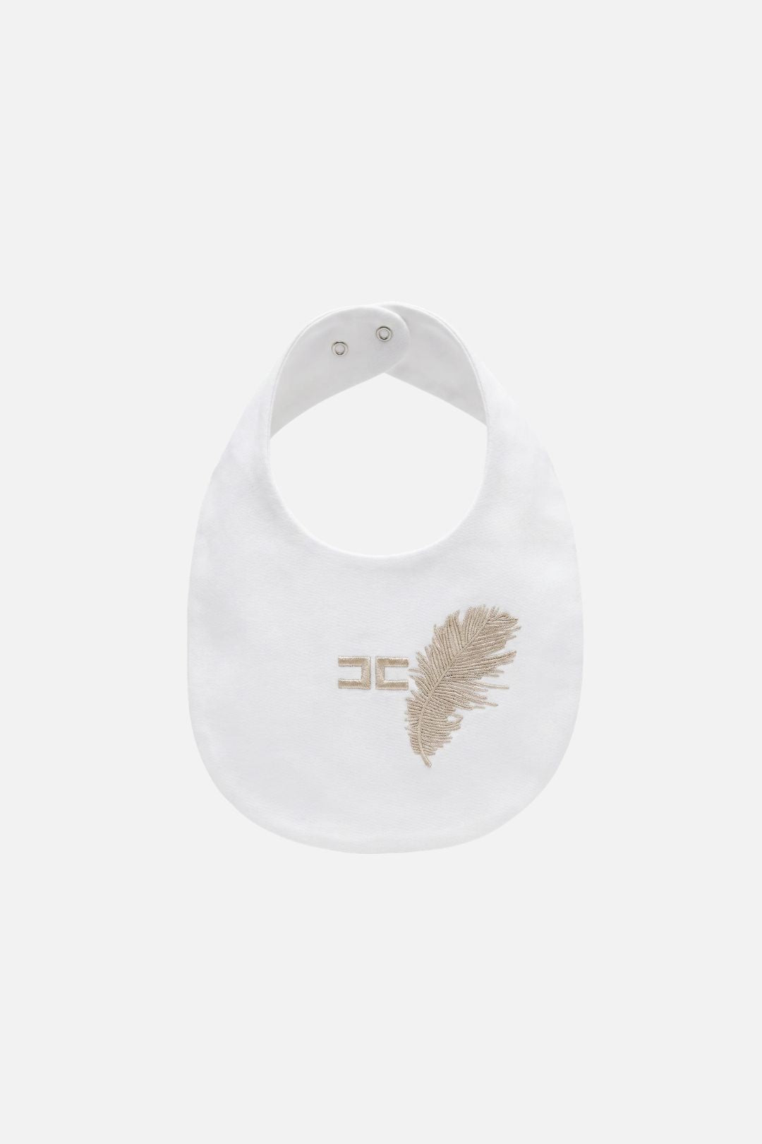 Elisabetta Franchi Bambina Bavetta con Ricamo Logo e Piuma ENBA076CFF002.0115