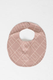 Elisabetta Franchi Bambina Bavetta In Jersey con Stampa Logo All Over ENBA0640JF054FD854 SUNRISE-MILK/MILK