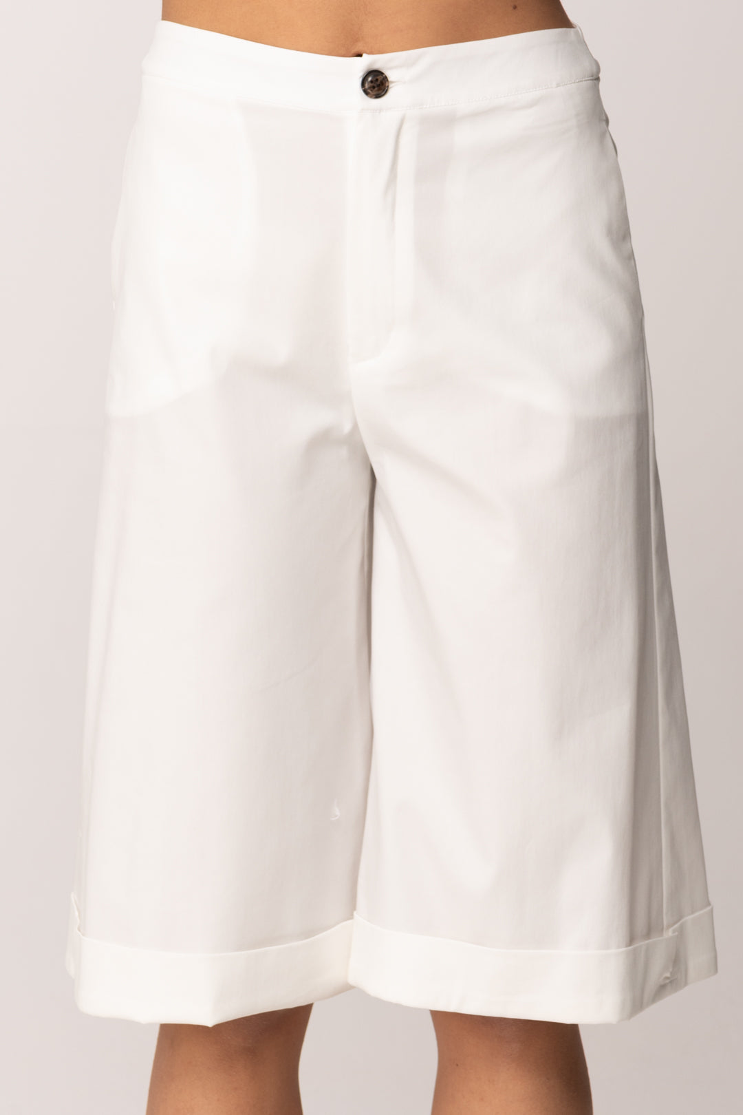 Hanita Bermuda Ampi con Risvolto H.P1658.4573 PANNA