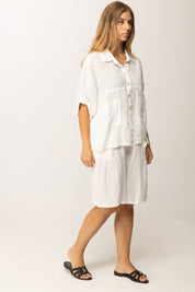 Khloe Femme Bermuda Cargo In Cotone con Tasche Laterali
 BIANCO