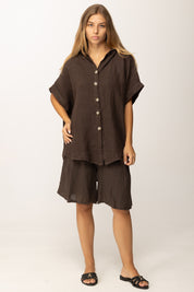 Khloe Femme Bermuda Cargo In Cotone con Tasche Laterali
 CACAO