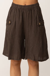 Khloe Femme Bermuda Cargo In Cotone con Tasche Laterali
 CACAO