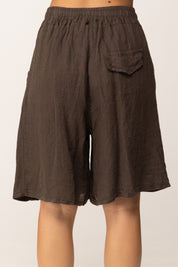 Khloe Femme Bermuda Cargo In Cotone con Tasche Laterali
 CACAO