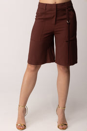 Patrizia Pepe Bermuda con Cinturino 2P1773 A573 WOOD BROWN