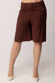Patrizia Pepe Bermuda con Cinturino 2P1773 A573 WOOD BROWN