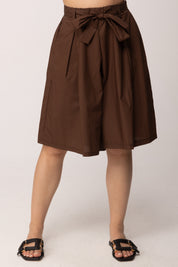 Khloe Femme Bermuda In Cotone con Cintura 25455 CACAO