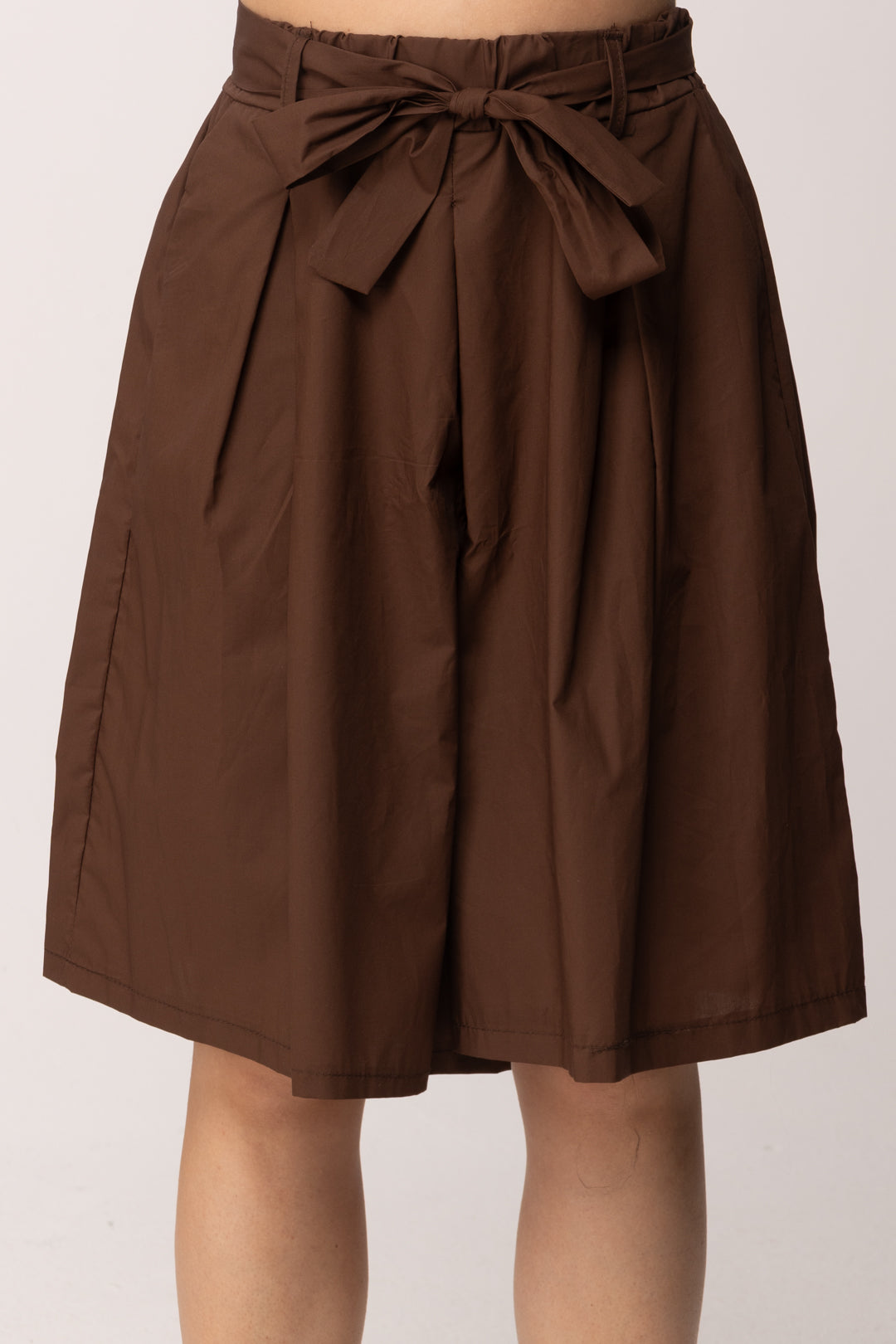 Khloe Femme Bermuda In Cotone con Cintura 25455 CACAO