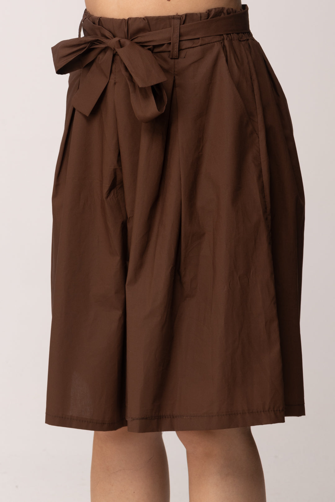Khloe Femme Bermuda In Cotone con Cintura 25455 CACAO