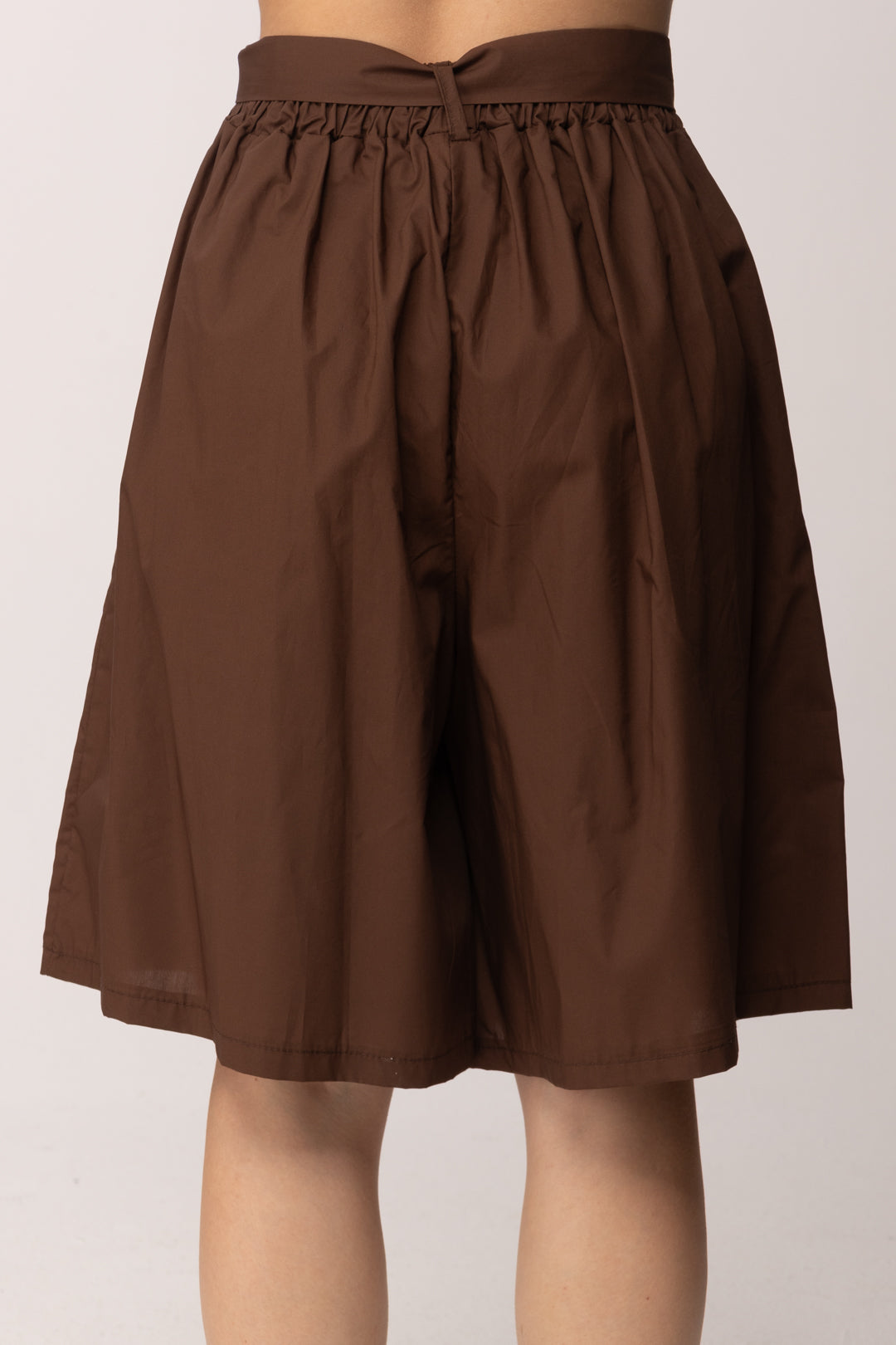 Khloe Femme Bermuda In Cotone con Cintura 25455 CACAO