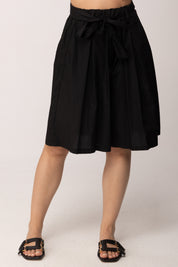 Khloe Femme Bermuda In Cotone con Cintura 25455 NERO