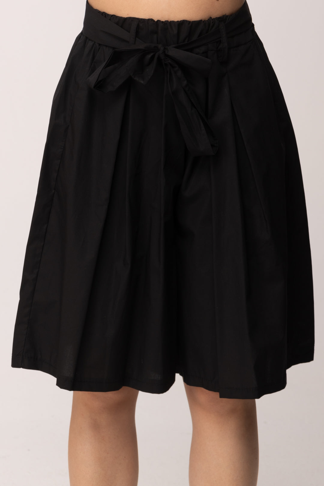 Khloe Femme Bermuda In Cotone con Cintura 25455 NERO