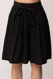 Khloe Femme Bermuda In Cotone con Cintura 25455 NERO