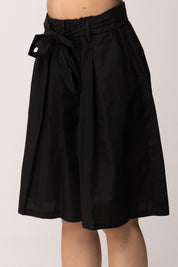 Khloe Femme Bermuda In Cotone con Cintura 25455 NERO