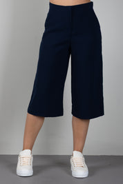 Elisabetta Franchi Bambina Bermuda In Crêpe con Logo Embossed Dietro EFBE0890GA022.4062