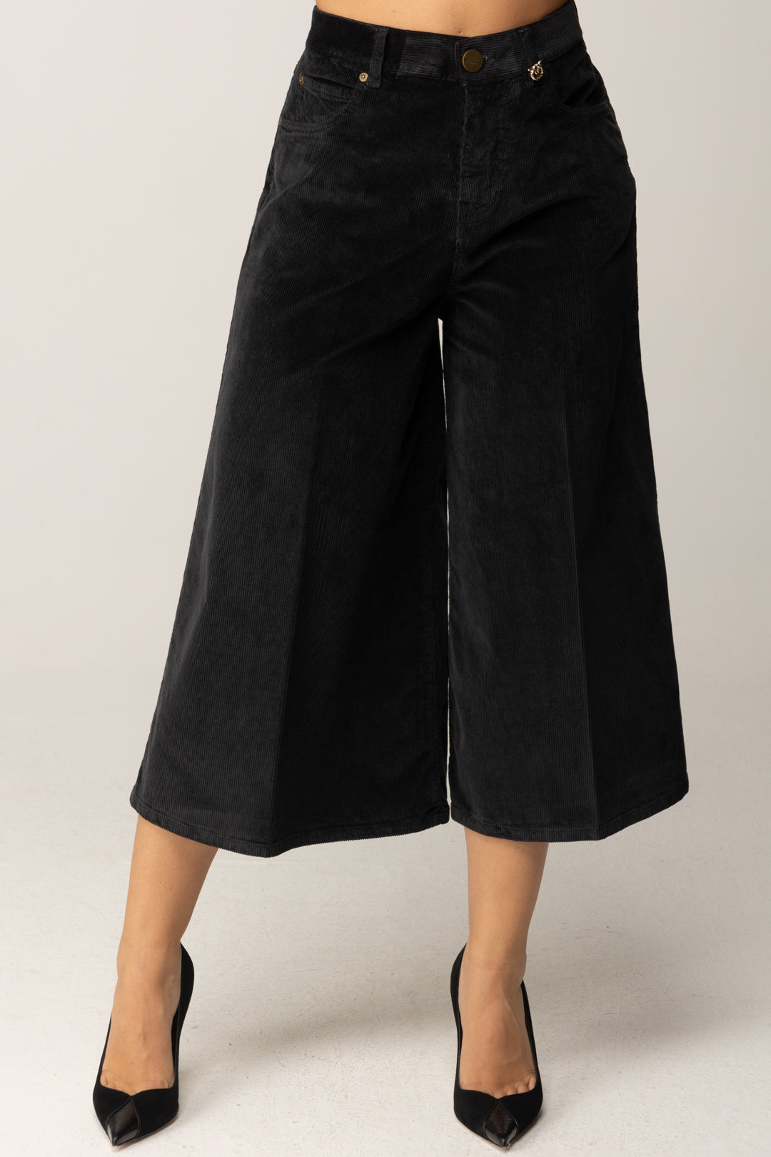 Pinko Bermuda In Velluto a Coste MARRONE LIQUIRIZIA