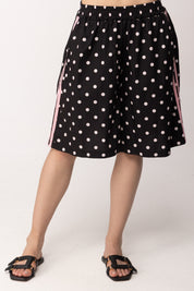 Khloe Femme Bermuda Stampa Pois 26188 NERO/FUXIA